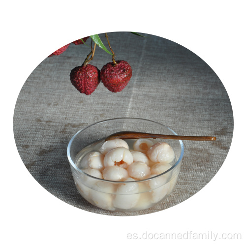 lichi enlatado / fruta de litchi en almíbar